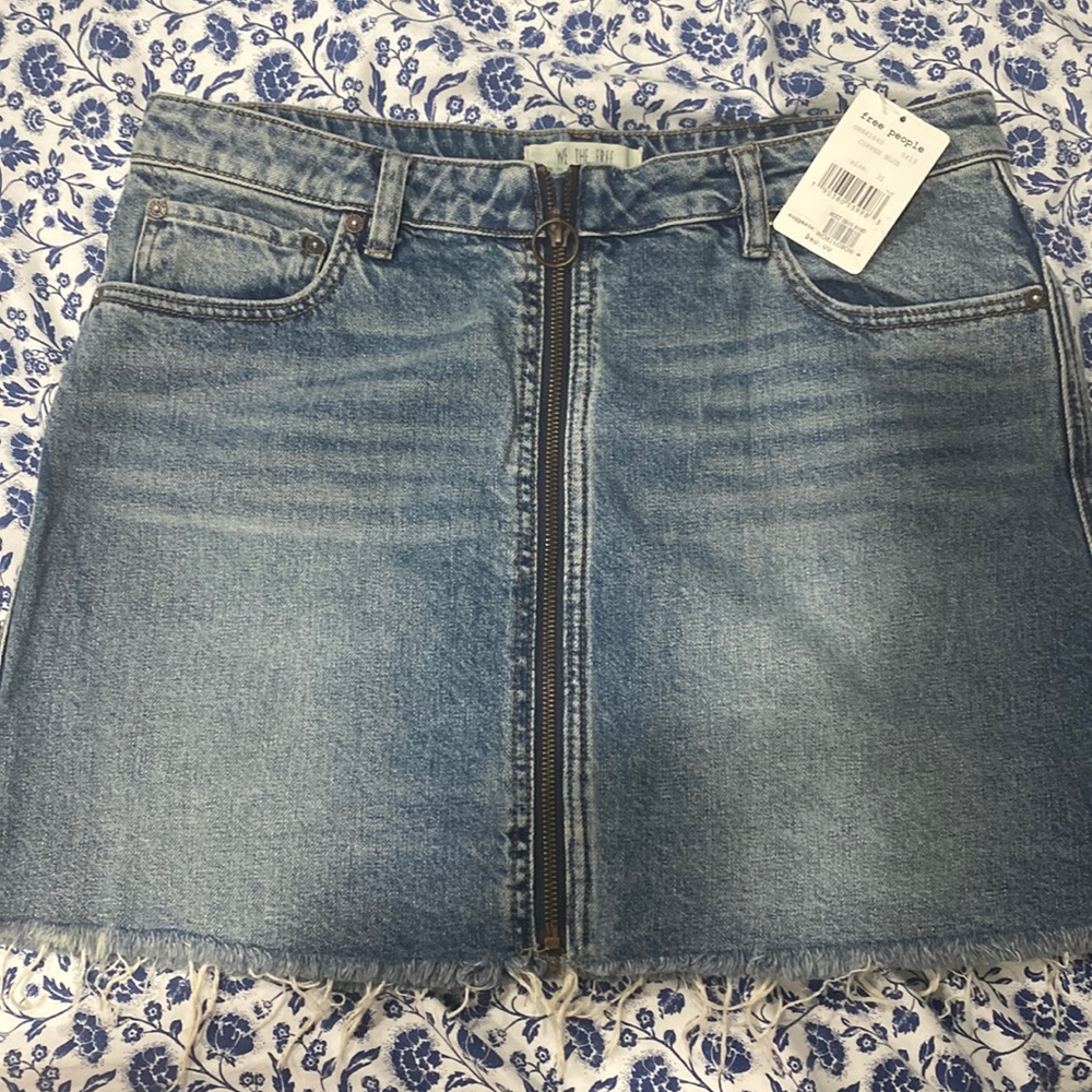 Free people denim skirt